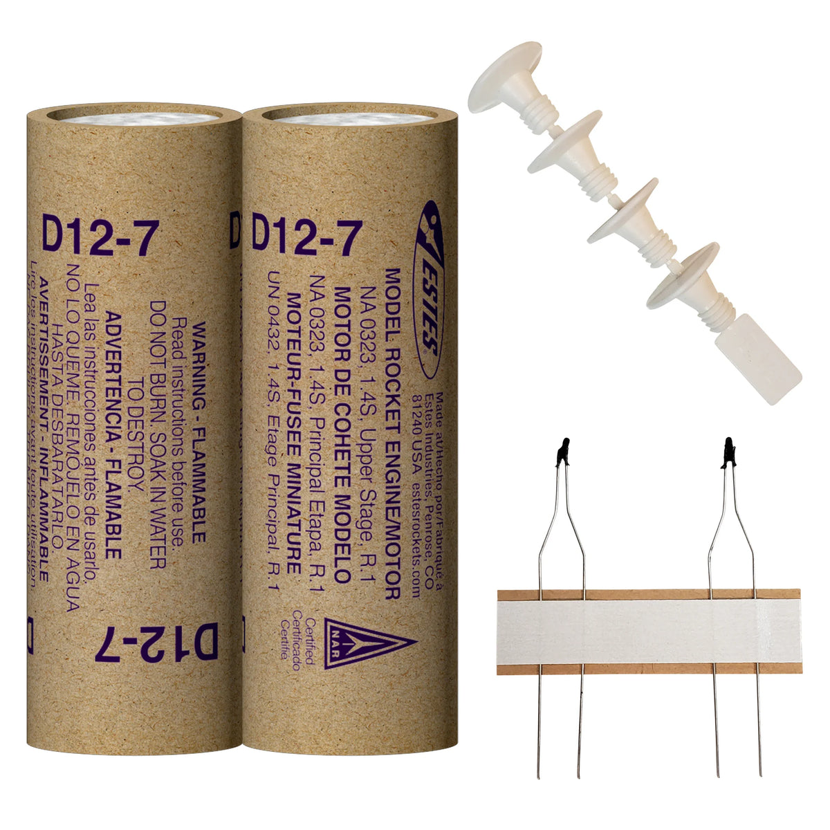 D12-7 Standard Engines for Model Rockets (2) (EST10040)