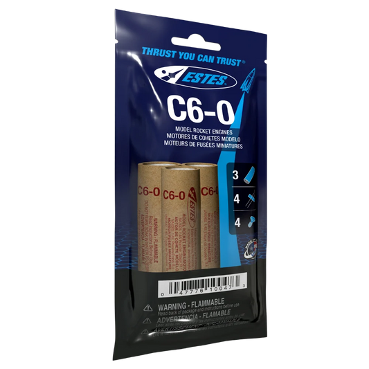 C6-0 Standard Engines for Model Rockets (3) (EST10047)