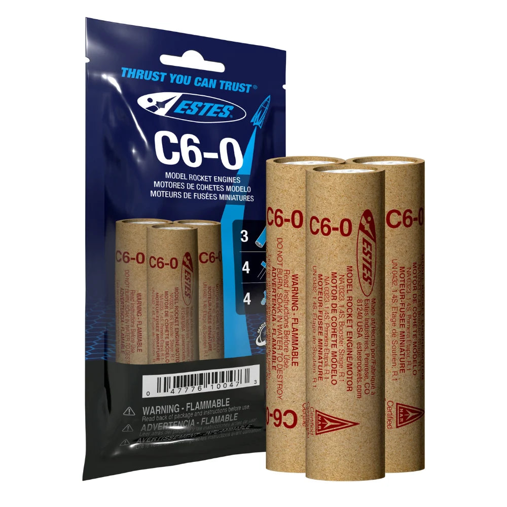 C6-0 Standard Engines for Model Rockets (3) (EST10047)