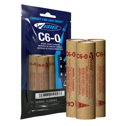 C6-0 Standard Engines for Model Rockets (3) (EST10047)