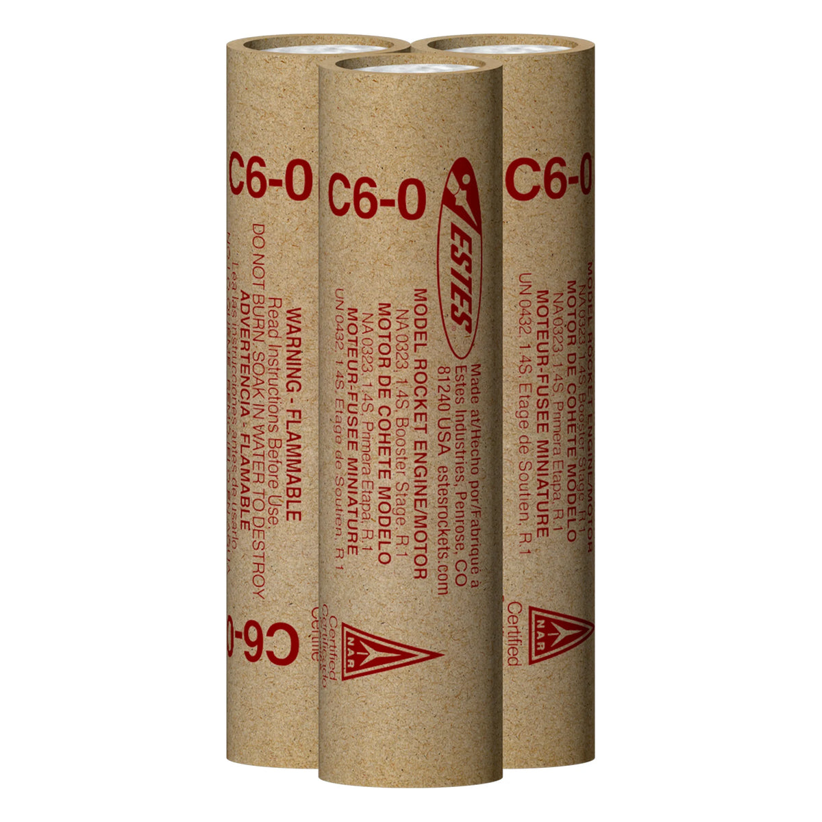 C6-0 Standard Engines for Model Rockets (3) (EST10047)