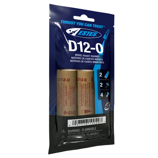 D12-0 Standard Engines for Model Rockets (3) (EST10049)