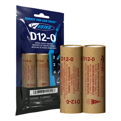 D12-0 Standard Engines for Model Rockets (3) (EST10049)