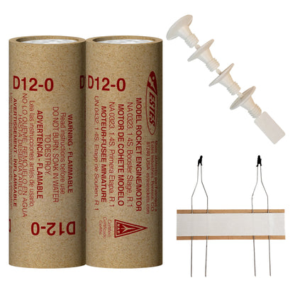 D12-0 Standard Engines for Model Rockets (3) (EST10049)