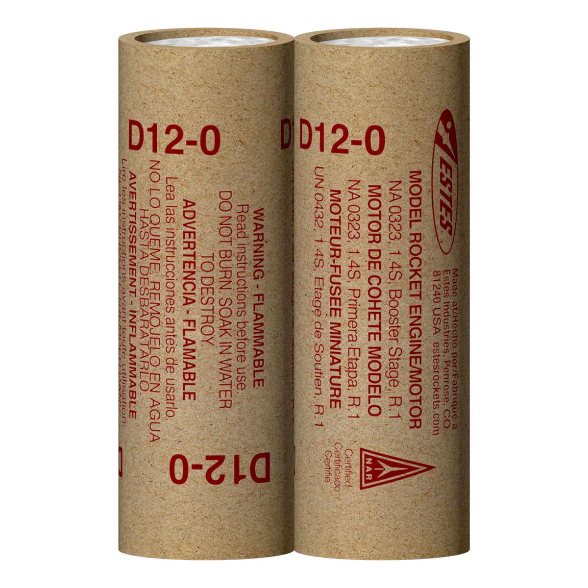 D12-0 Standard Engines for Model Rockets (3) (EST10049)