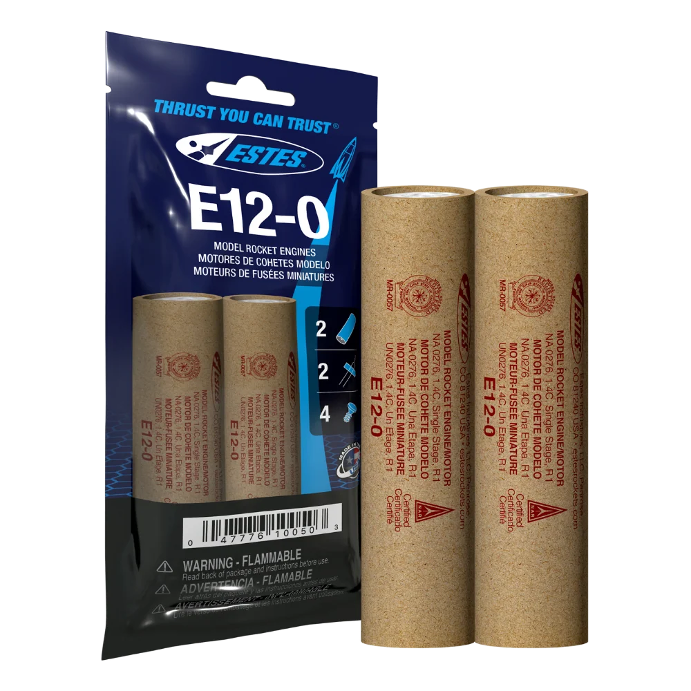 E12-0 Standard Engines for Model Rockets (2) (EST10050)