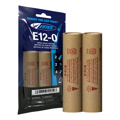 E12-0 Standard Engines for Model Rockets (2) (EST10050)