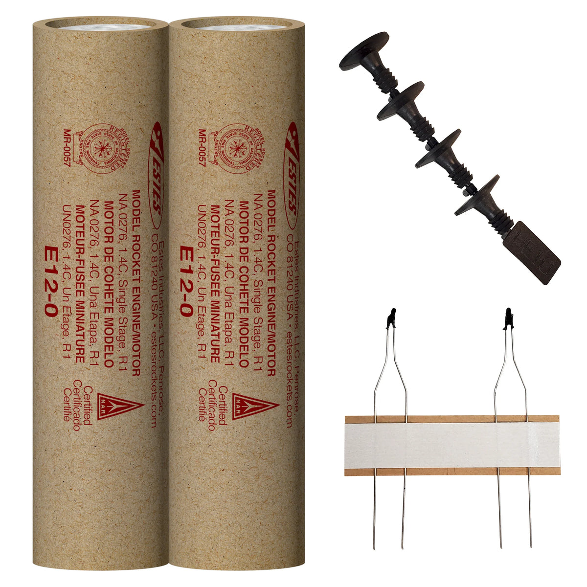 E12-0 Standard Engines for Model Rockets (2) (EST10050)