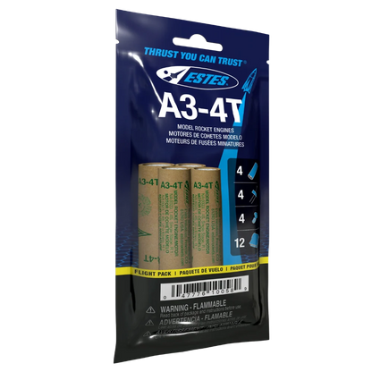 A3-4T 13mm Engines for Model Rockets (4) (EST10058)