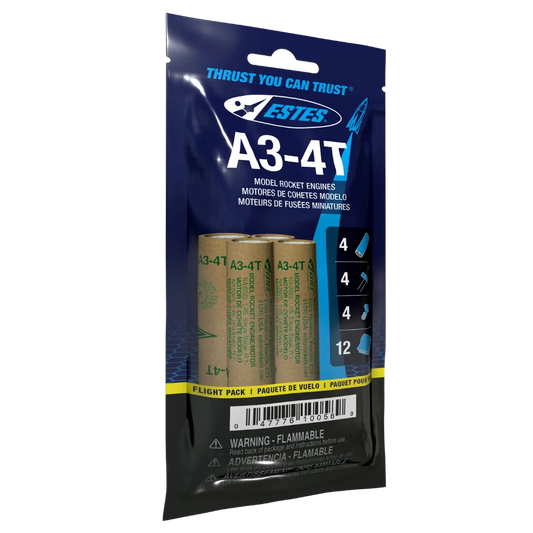 A3-4T 13mm Engines for Model Rockets (4) (EST10058)