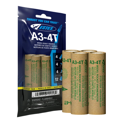A3-4T 13mm Engines for Model Rockets (4) (EST10058)