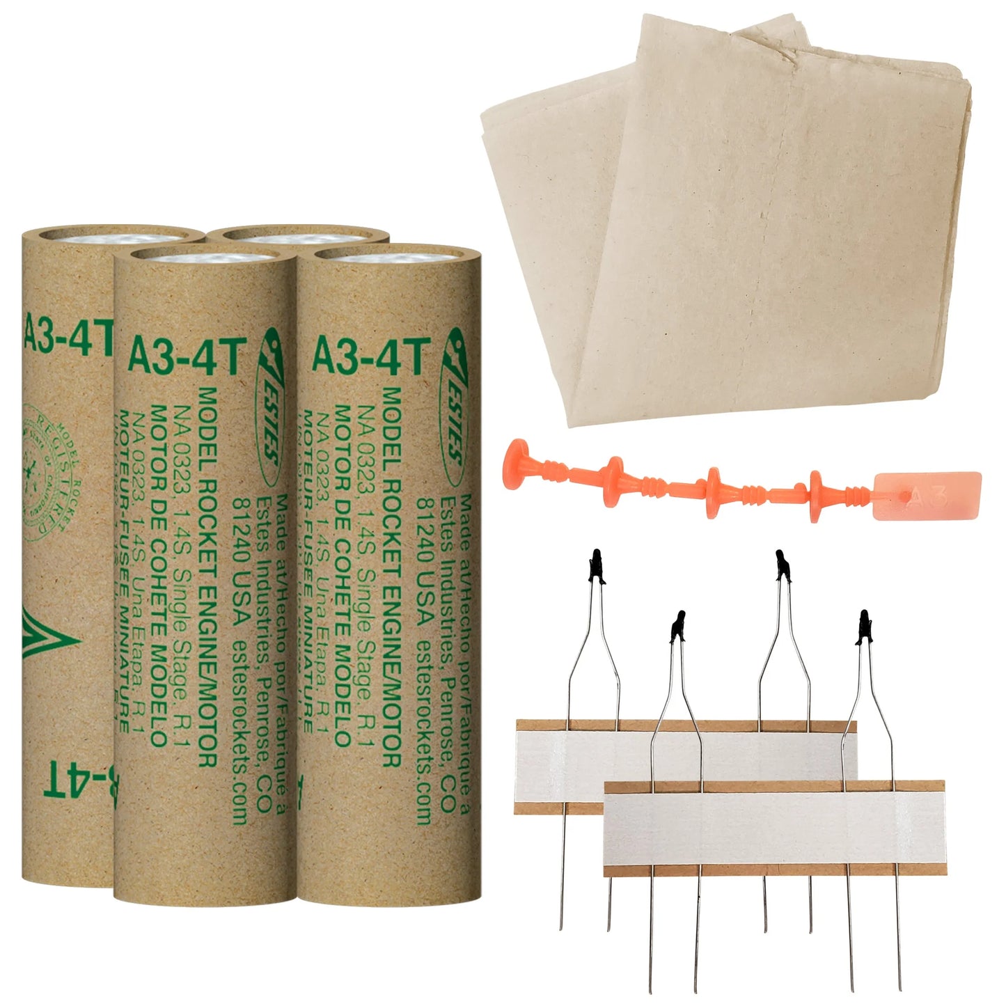 A3-4T 13mm Engines for Model Rockets (4) (EST10058)