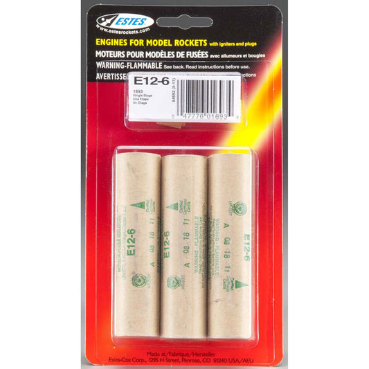 E12-6 Standard Engines for Model Rockets (3) (EST10030)