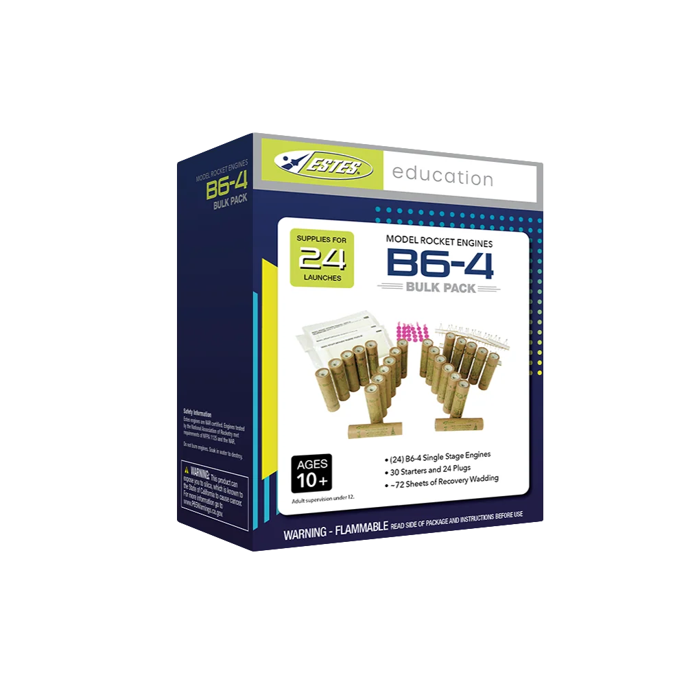 B6-4 Standard Engines Educator Bulk Pack for Model Rockets (24) (EST1783)