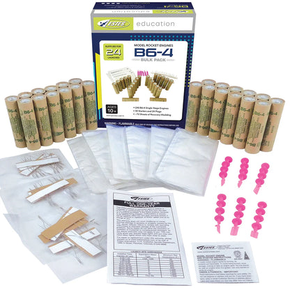 B6-4 Standard Engines Educator Bulk Pack for Model Rockets (24) (EST1783)