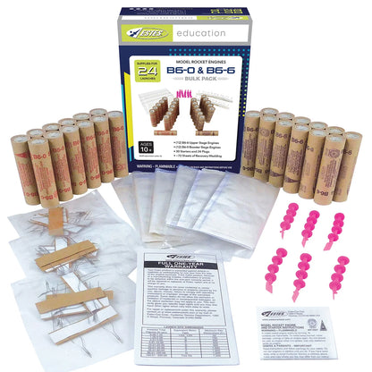 B6-0/B6-6 Standard Engines Educator Bulk Pack for Model Rockets (24) (EST1784)
