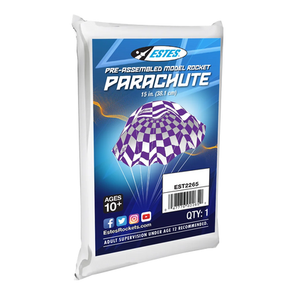 15" Parachute for Model Rockets (EST2265)