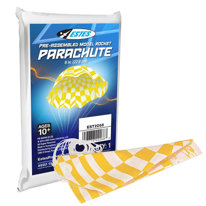 9" Parachute for Model Rockets (EST2268)