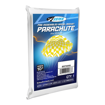 9" Parachute for Model Rockets (EST2268)