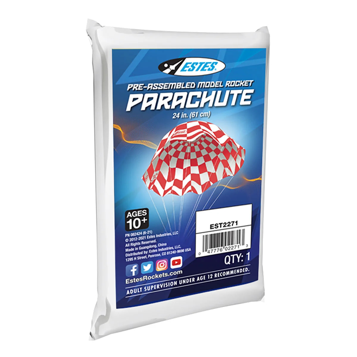 24" Parachute for Model Rockets (EST2271)