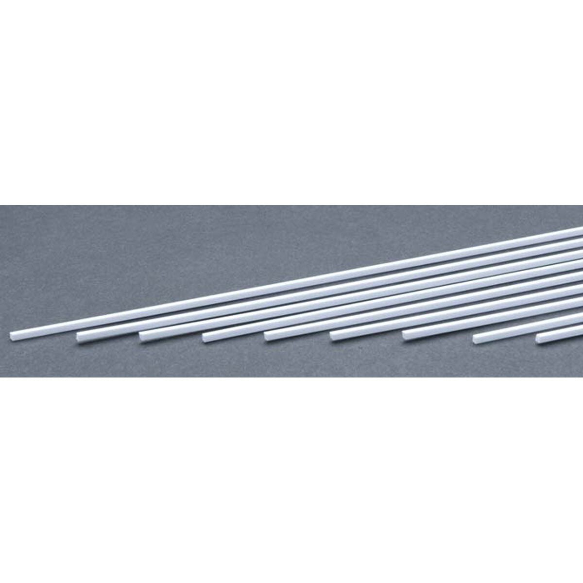 0.080"x0.080"x14" Opaque White Polystyrene Strip (9) (EVG164)
