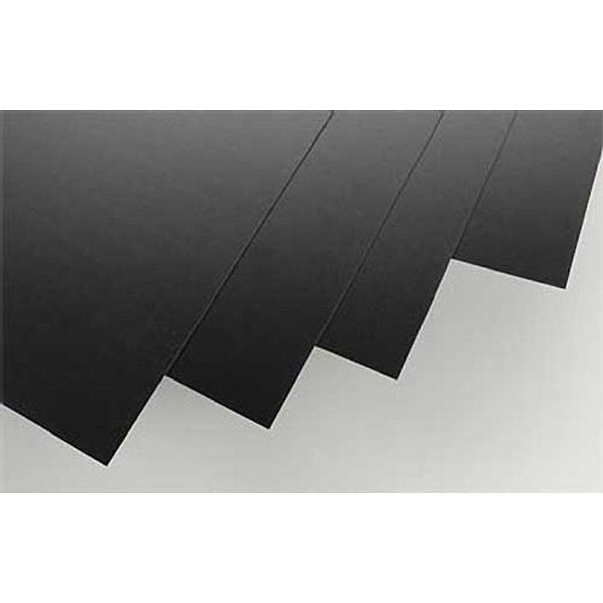 Black Styrene Sheets .03x8x21 inches (4 Sheets) (EVG9114)