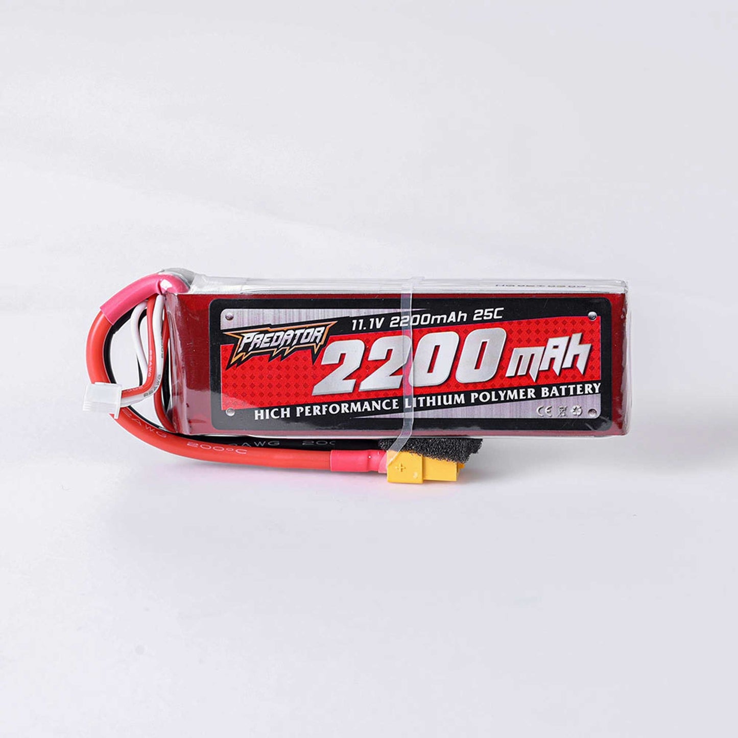 11.1V 2200mAh 3S 25C LiPo Battery with XT60 Connector (FMM3S220025C)