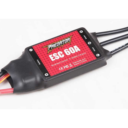 60A Predator Electronic Speed Controller with 3A BEC and XT60 Connector (FMMPRESC007)