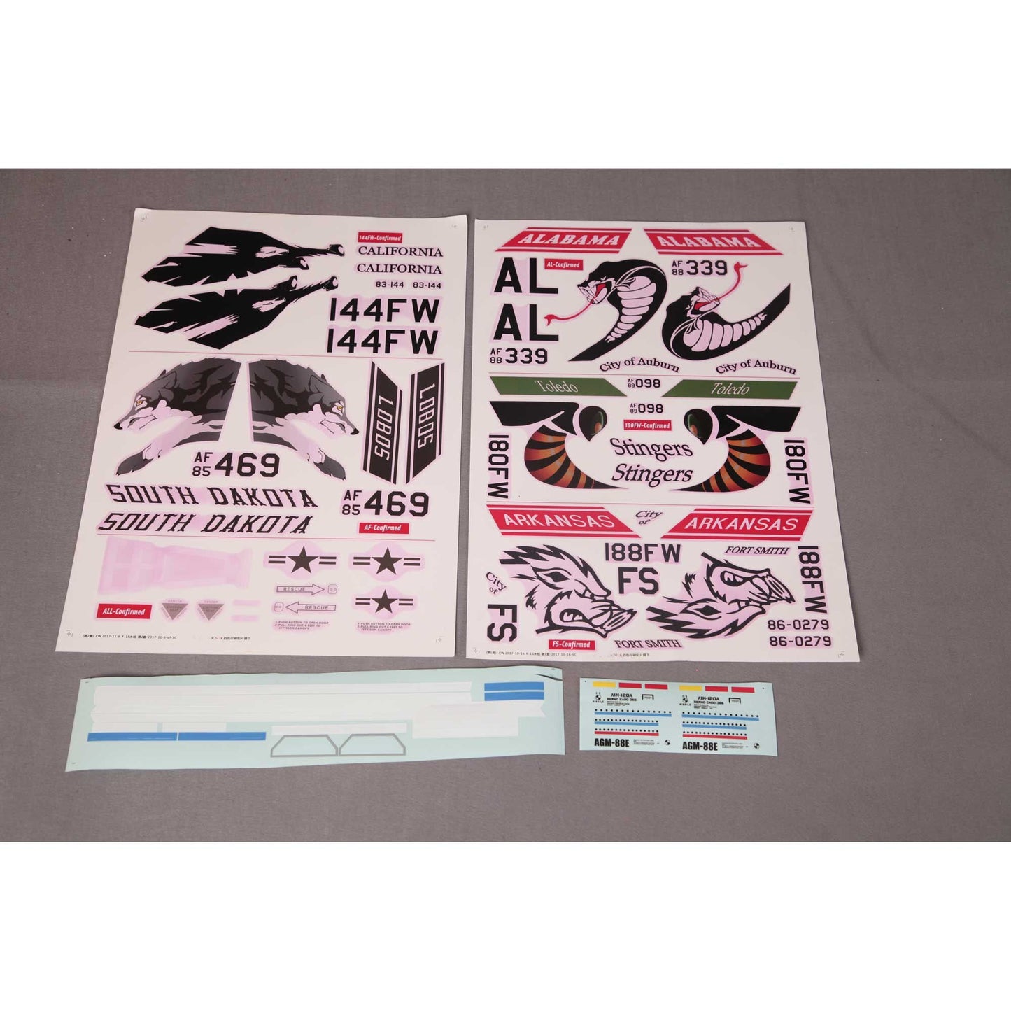 Decal Sheet for F-16C 70mm Model (FMMRF121)