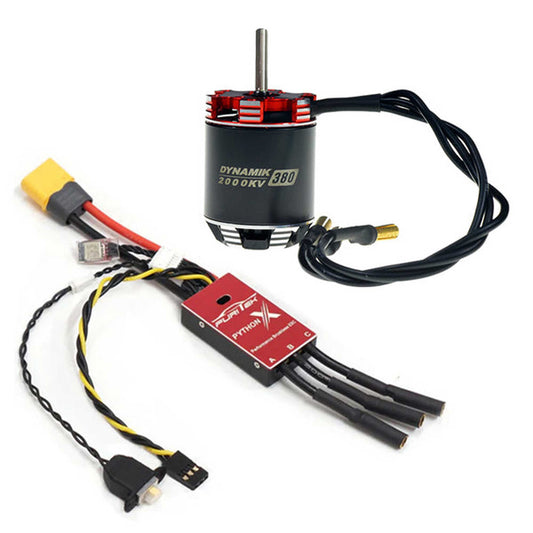 Python X Brushed Brushless ESC with Dynamik 380 Motor for 1/10 Rock Crawlers (FTK2569)