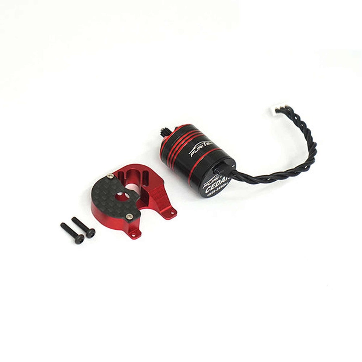 FURITEK CEDAR INRUNNER BRUSHLESS MOTOR WITH 11T STEEL PINION AND CNC MOTOR MOUNT COMBO FOR SCX24