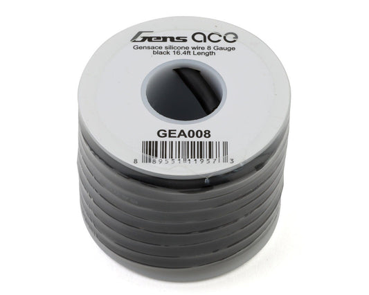 Gensace 8 Gauge Silicone Wire 16.4ft Black (GEA008)