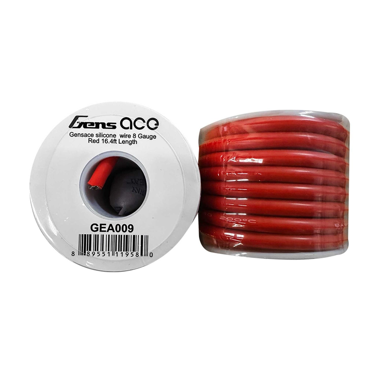 Gensace 8 Gauge Red Silicone Wire 1 Ft