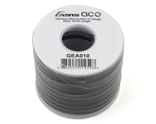 10 Gauge Black Silicone Wire 18.04ft (GEA010)