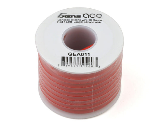 Gensace 10 Gauge Silicone Wire Red 18.04 Feet (GEA011)