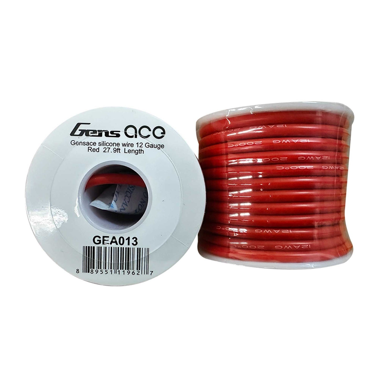Gensace 12 Gauge Silicone Wire Red 1 Ft