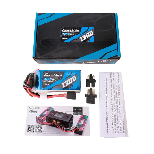 11.1V 1300mAh 3S 45C G-Tech Smart LiPo Battery (GEA133S45T3GT)