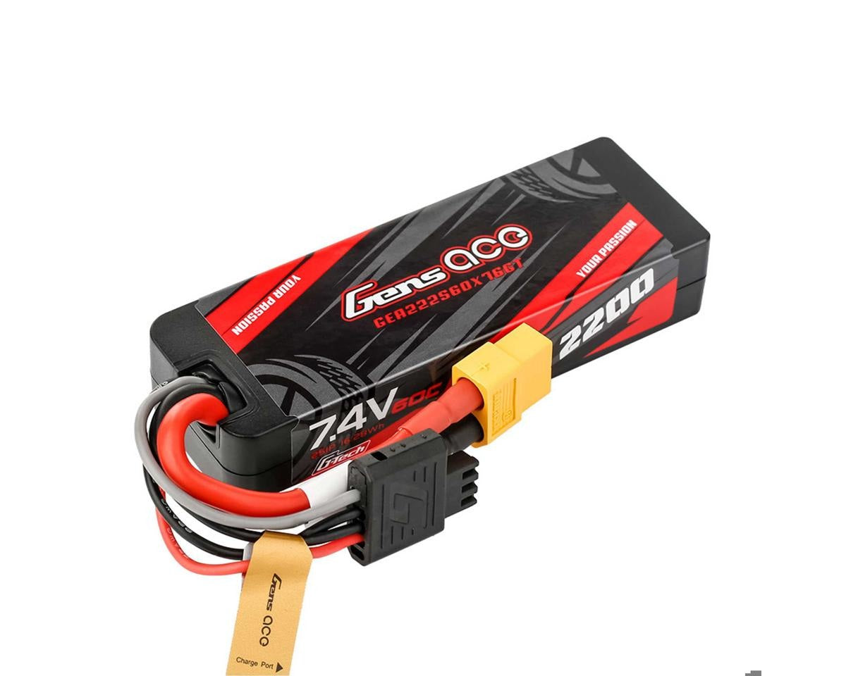 2200mAh 2S 60C 7.4V HardCase G-tech Lipo Battery Pack w/ XT60
