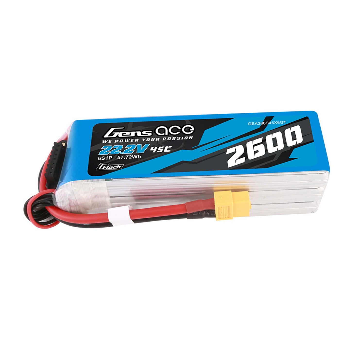 2600mAh 22.2V 45C 6S G-Tech Smart Lipo Battery Pack with XT60 Plug (GEA266S45X6GT)