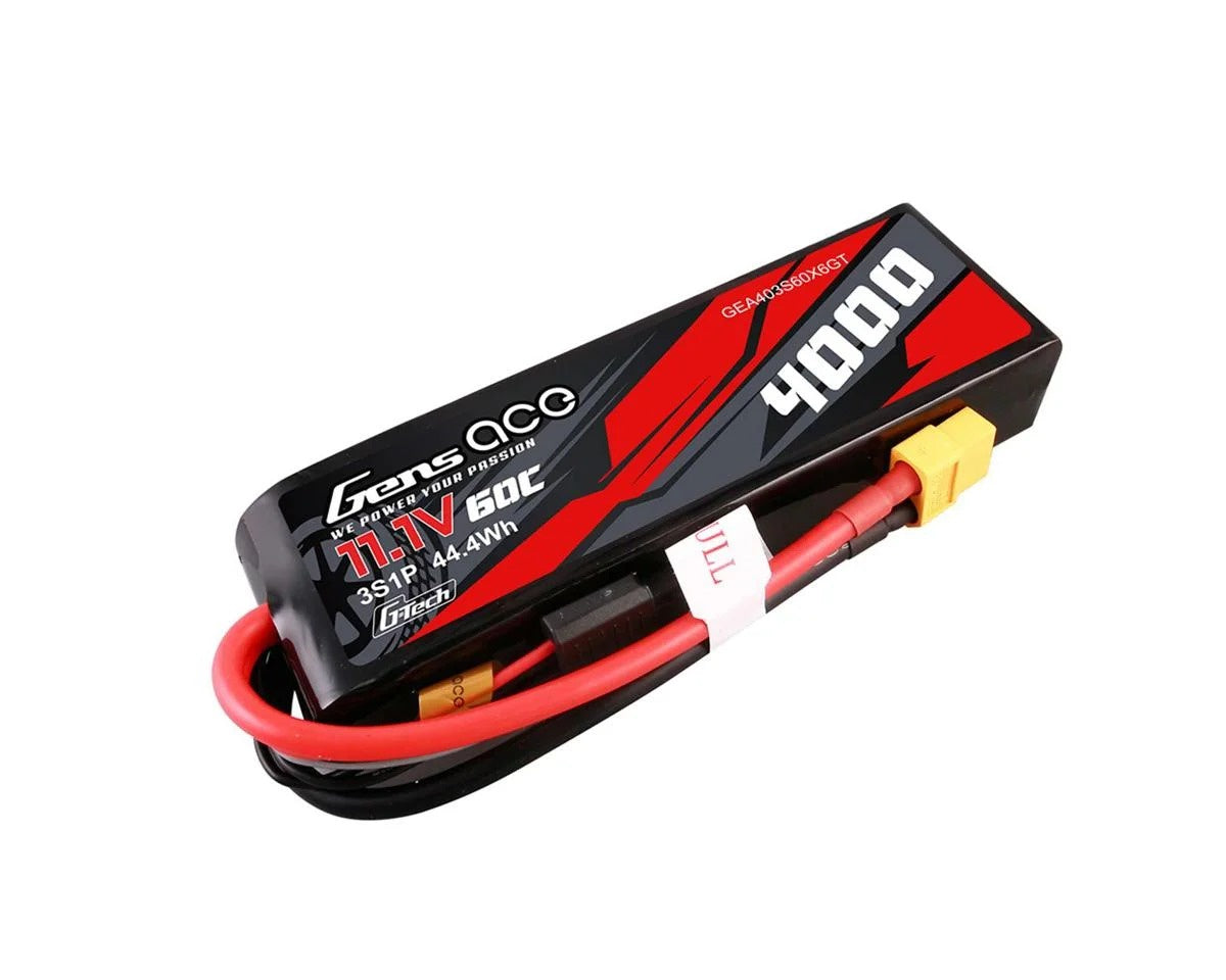 11.1V 4000mAh 3S 60C G-Tech Smart LiPo Battery with XT60 Connector (GEA403S60X6GT)