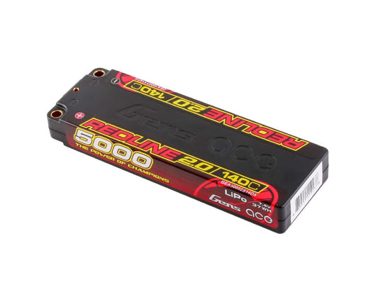 Gens Ace 5000mAh 2S 7.4V 140C HardCase #56 Redline 2.0 Series Lipo W/ 5.0mm Bullet