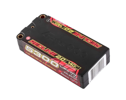 Gens Ace Redline 2.0 5300mAh 7.6V 140C 2S2P HardCase #64 HV Shorty Lipo