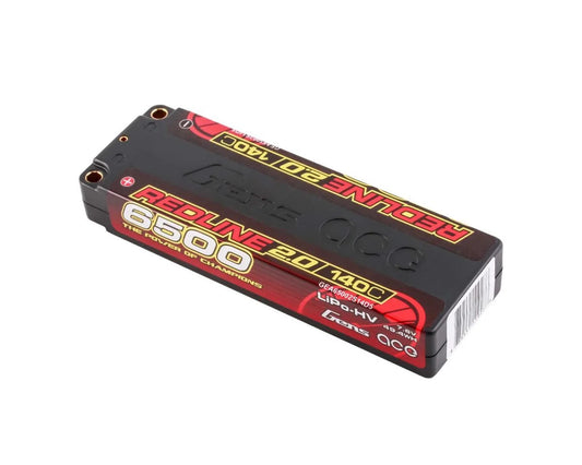 Gens Ace 6500mAh 2S 7.6V 140C HardCase #57 Redline 2.0 Series Lipo Battery With 5.0mm Bullet