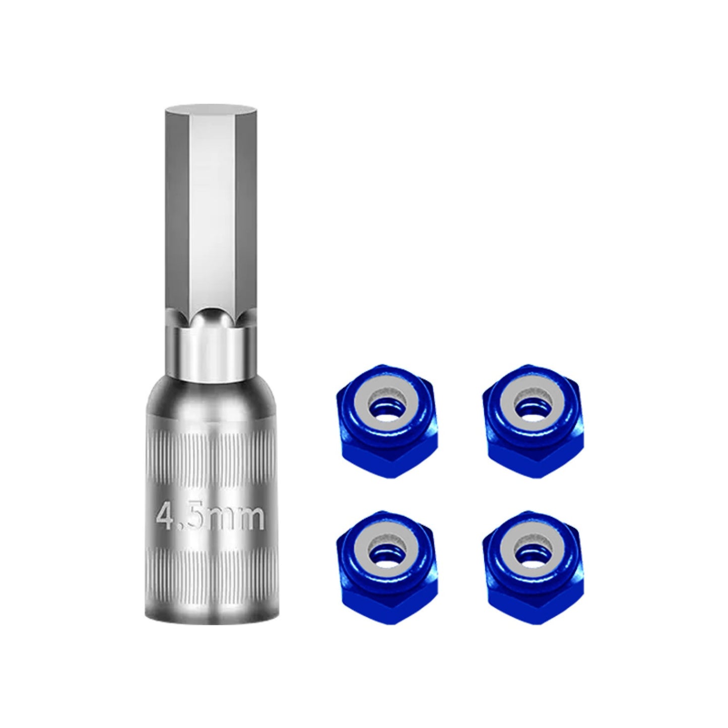 Aluminum Wheel Nuts with Nut Driver Blue for SCX30 (GPMSCX30/005-B)