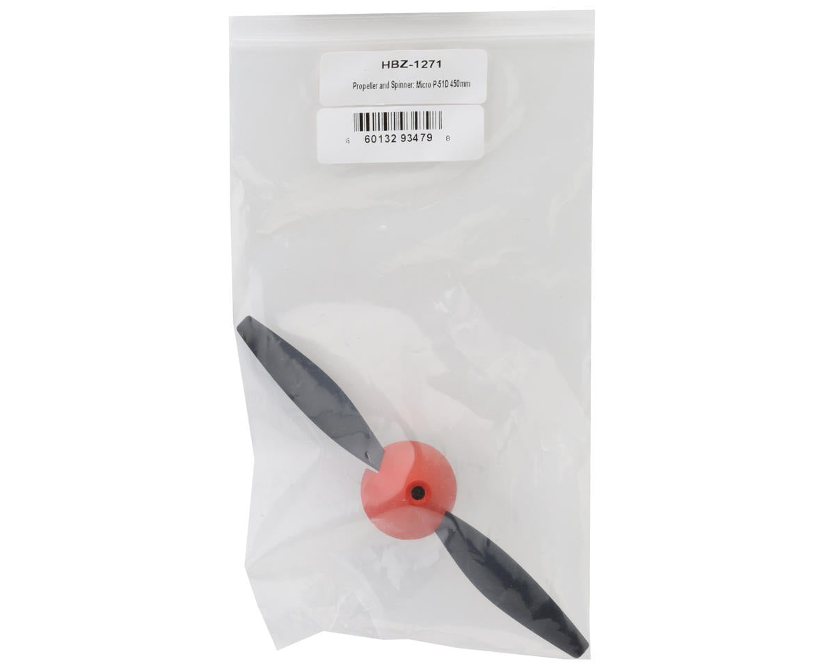 Propeller and Spinner: Micro P-51D 450mm (HBZ-1271)