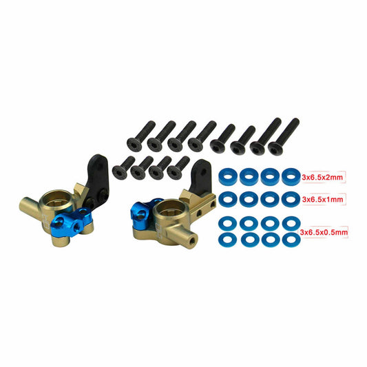 4mm Aluminum Adjustable KPI Steering Block Set for 1/10 Team Associated RC10B7 and RC10B7D (HRAAB721H4)