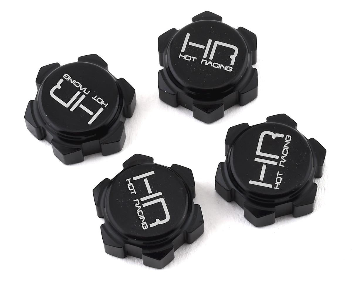 Aluminum 17mm Friction Dirt Shield Wheel Nuts Black Arrma 6S (4) (HRAAON10M01)
