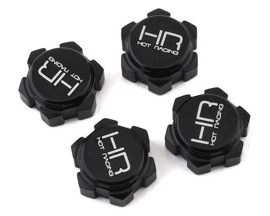 Aluminum 17mm Friction Dirt Shield Wheel Nuts Black Arrma 6S (4) (HRAAON10M01)