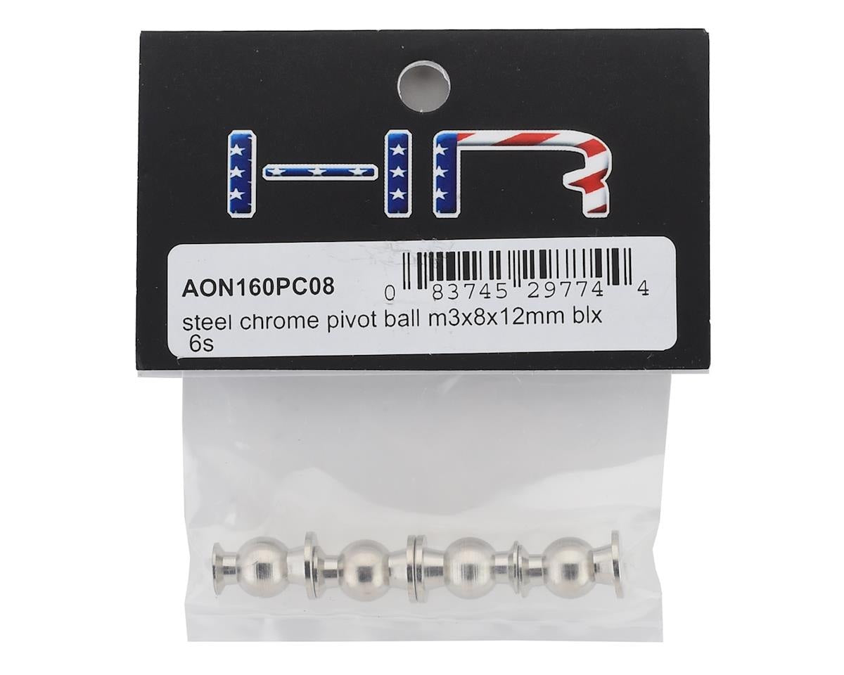 Steel Chrome Pivot Ball M3x8x12mm for BLX 6S (HRAAON160PC08)
