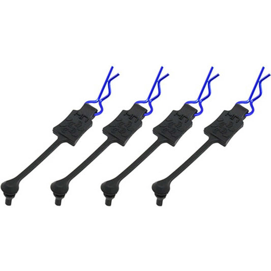 Blue Body Clip Retainers for 1/10 Scale Vehicles (Pack of 4) (HRABWP39T06)